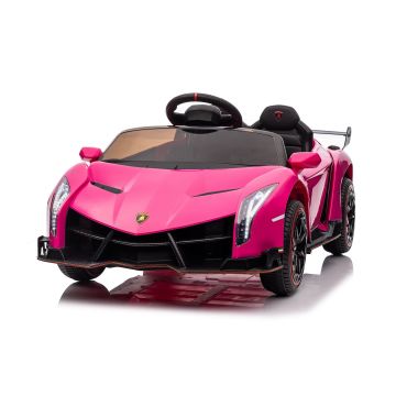 Lamborghini Elektrisk Barnbil Veneno Med Fjärrkontroll 12V rosa