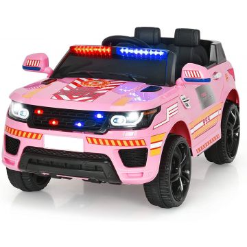 Range Rover-stil Polis Elbil barn Med Fjärrkontroll 12V Rosa